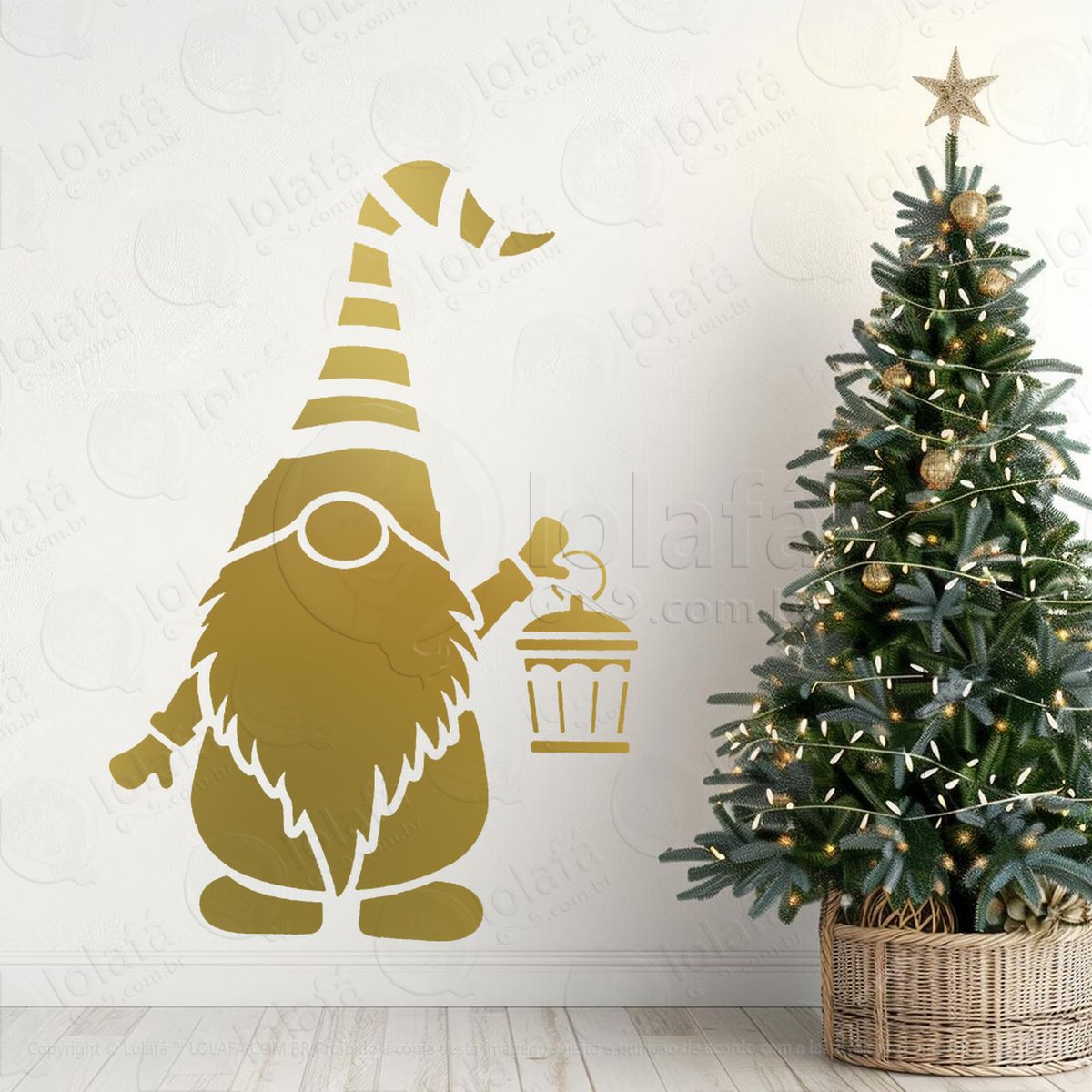 gnomo ajudante do papai noel adesivos de natal mod:607