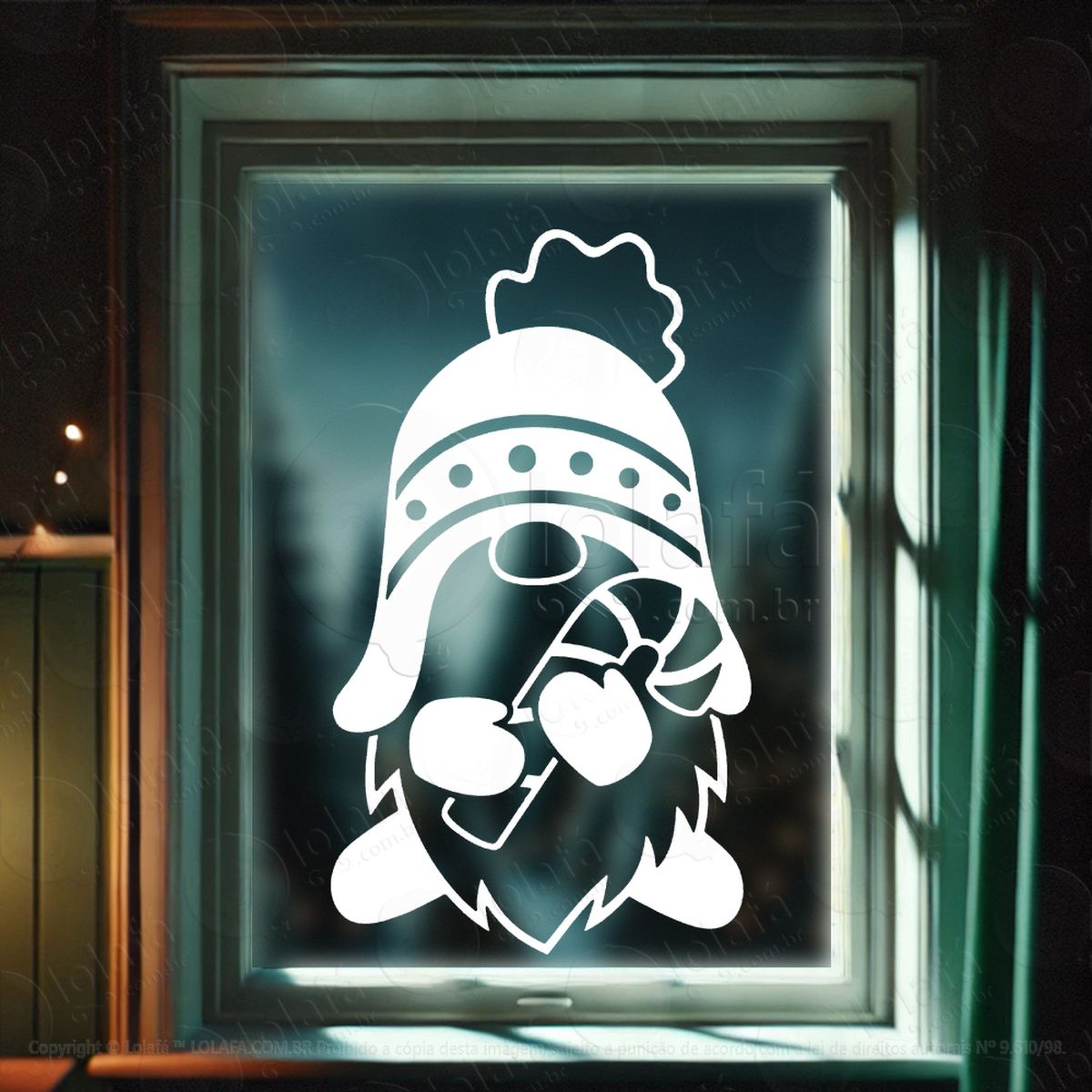 gnomo ajudante do papai noel adesivos de natal mod:609