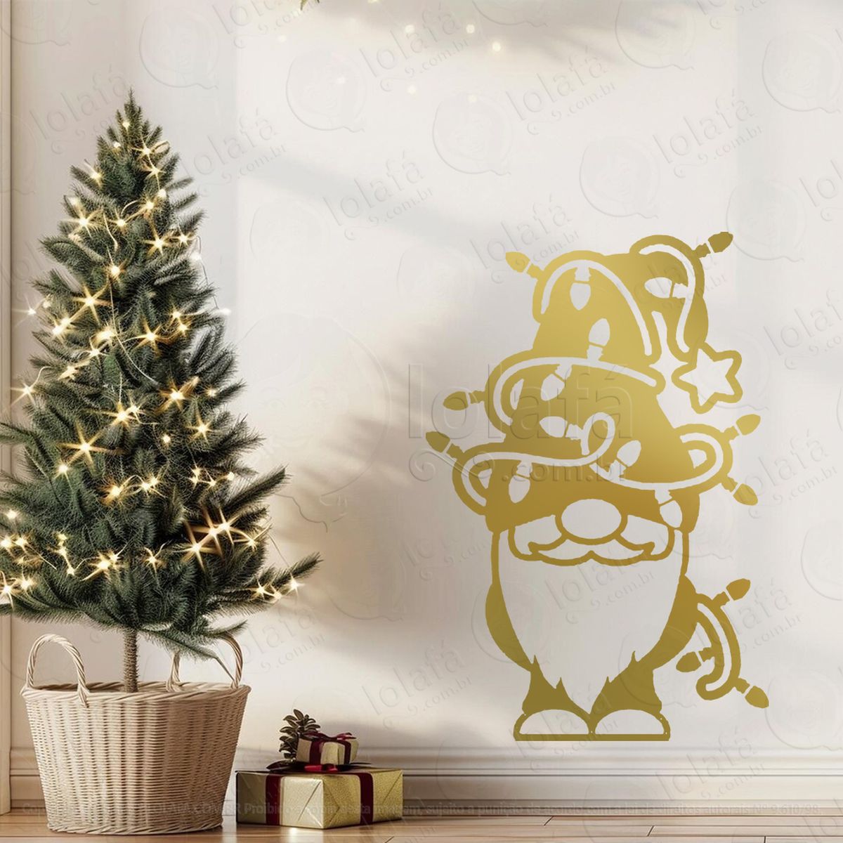 gnomo ajudante do papai noel adesivos de natal mod:610