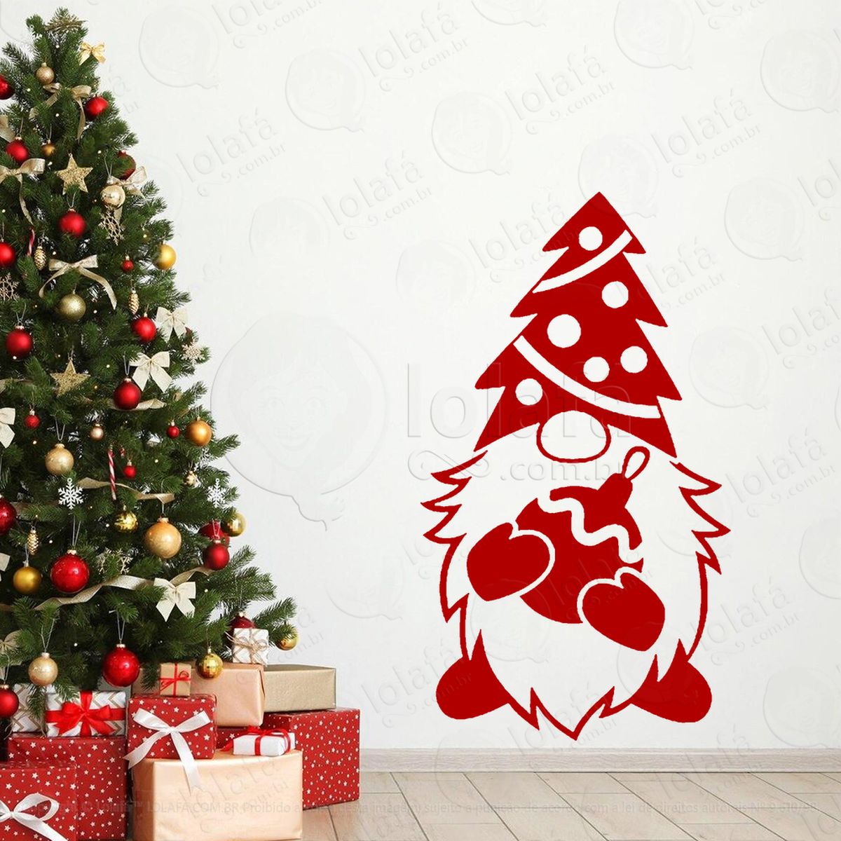 gnomo ajudante do papai noel adesivos de natal mod:612