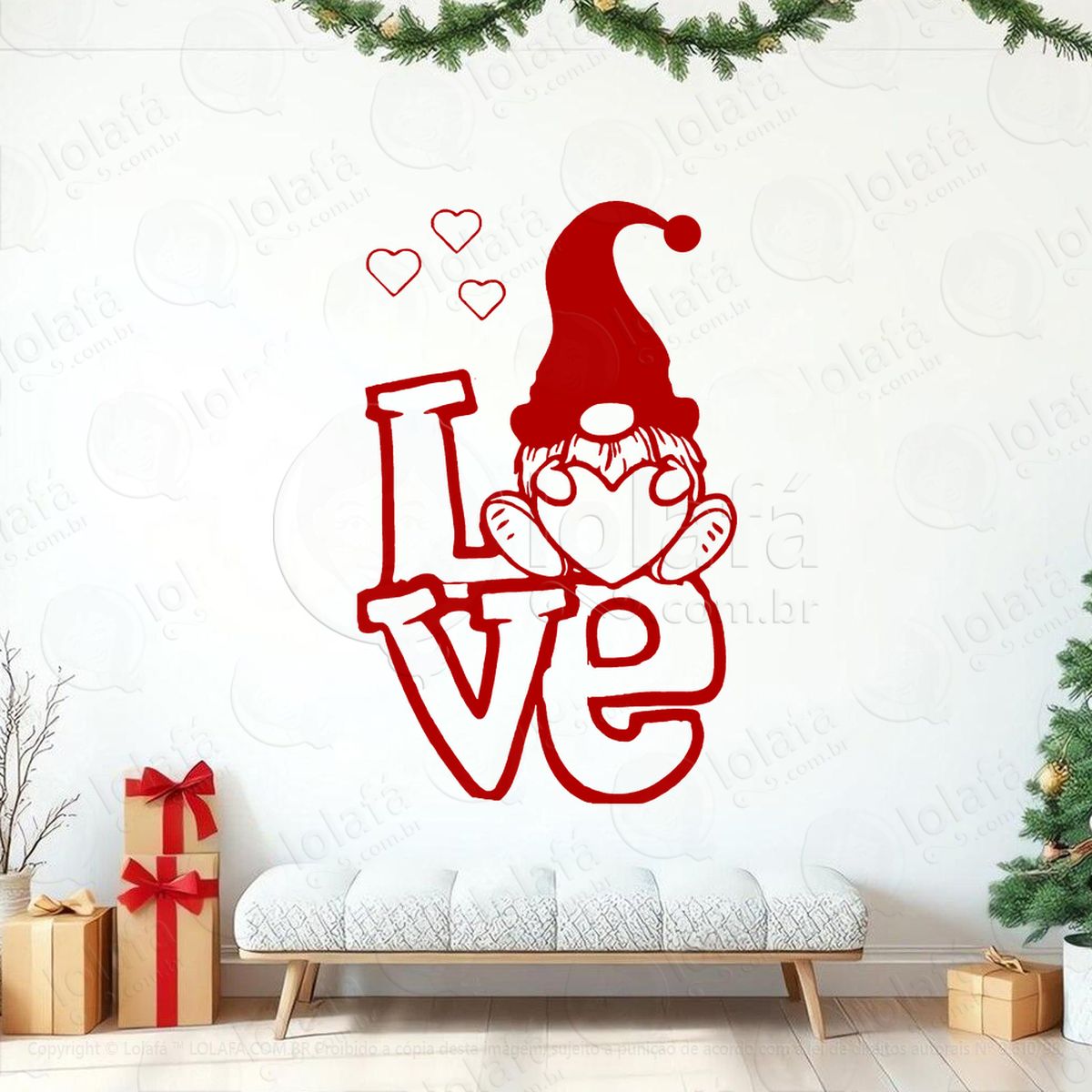 gnomo ajudante do papai noel adesivos de natal mod:619