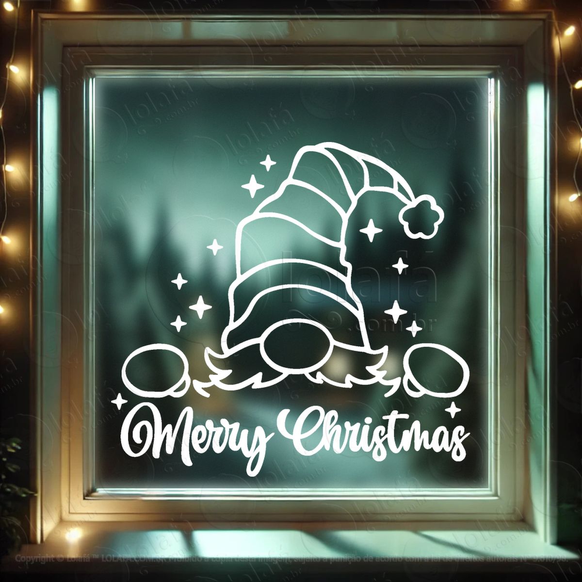 gnomo ajudante merry christmas adesivos de natal mod:620