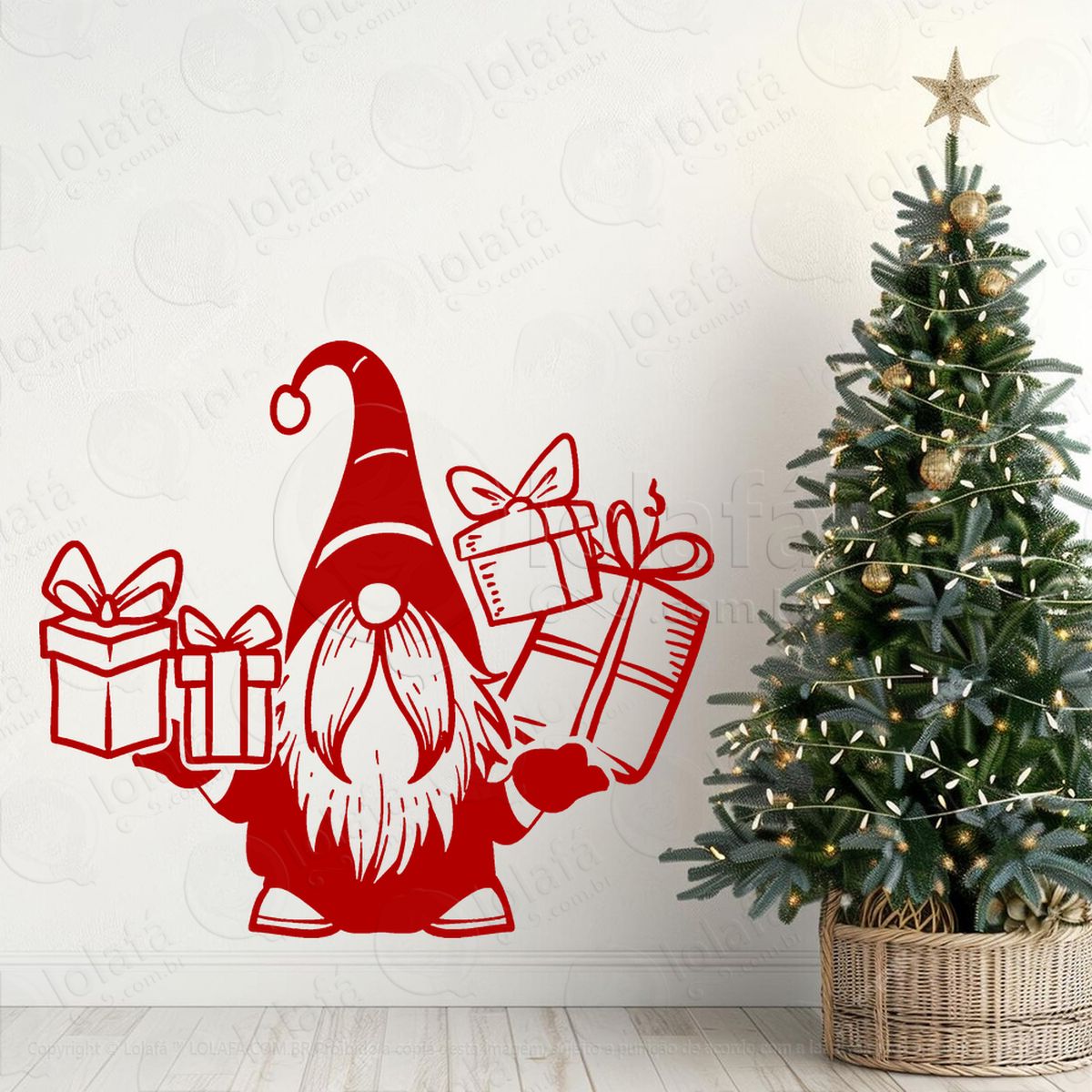 gnomo ajudante do papai noel adesivos de natal mod:623