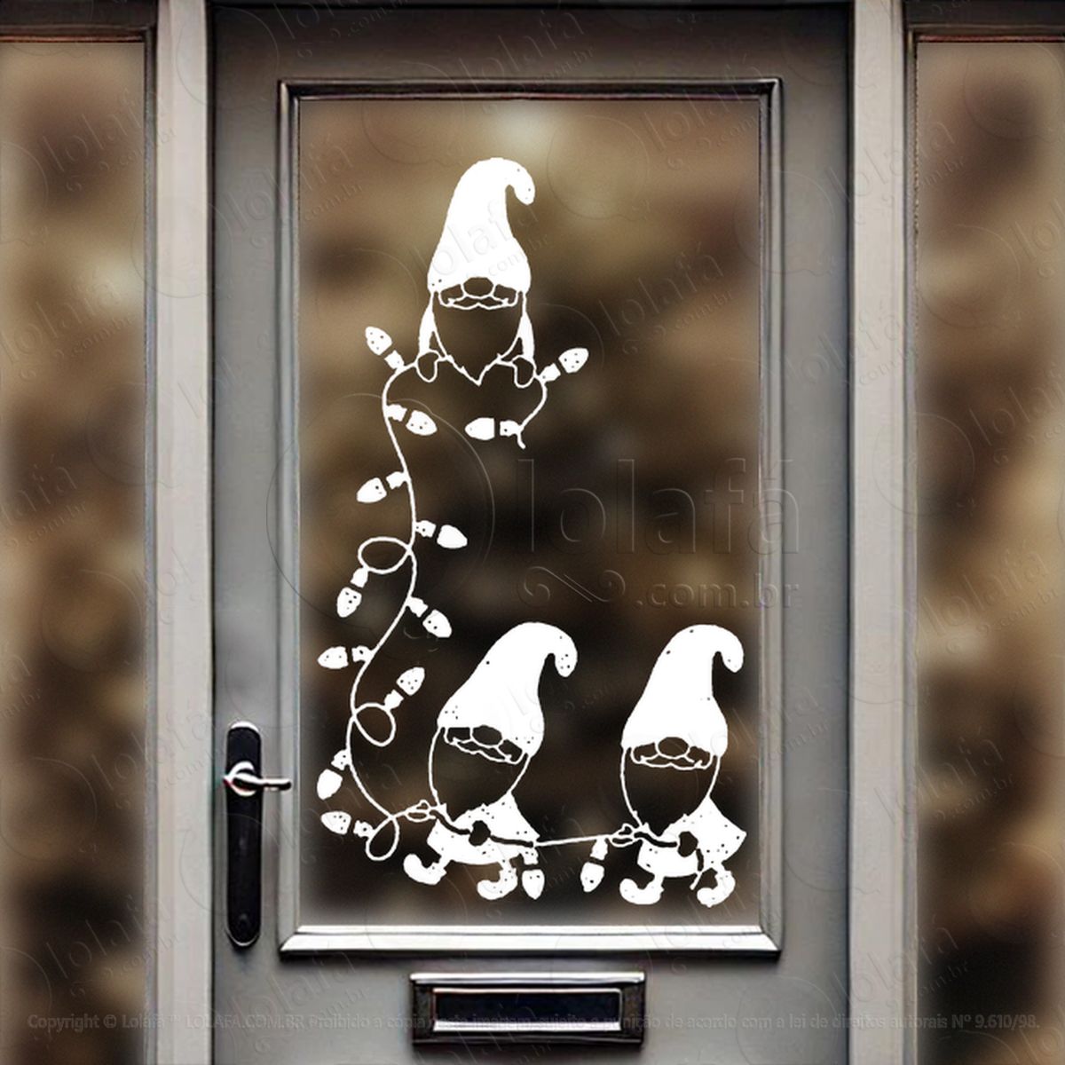 gnomos ajudantes do papai noel adesivos de natal mod:625