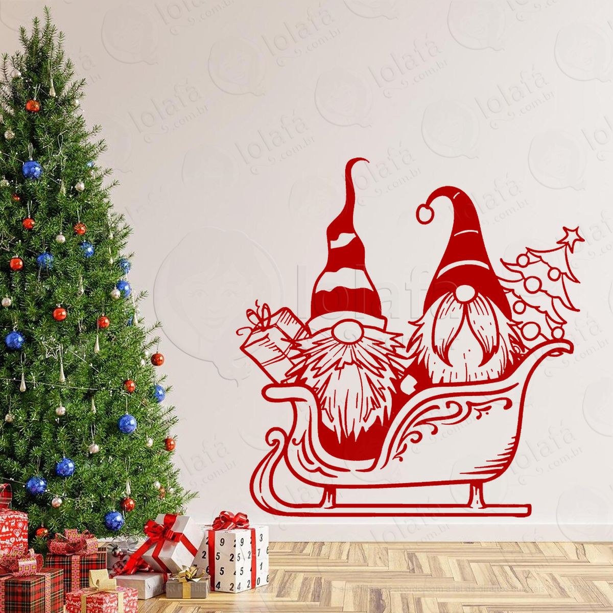 gnomos ajudantes do papai noel adesivos de natal mod:626