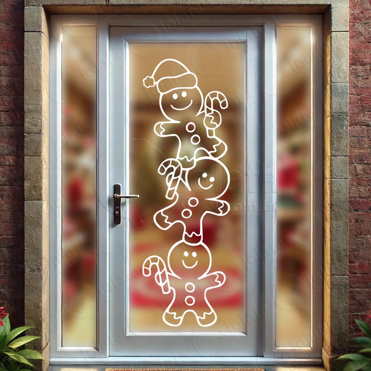 biscoitos de gengibre adesivos de natal mod:654