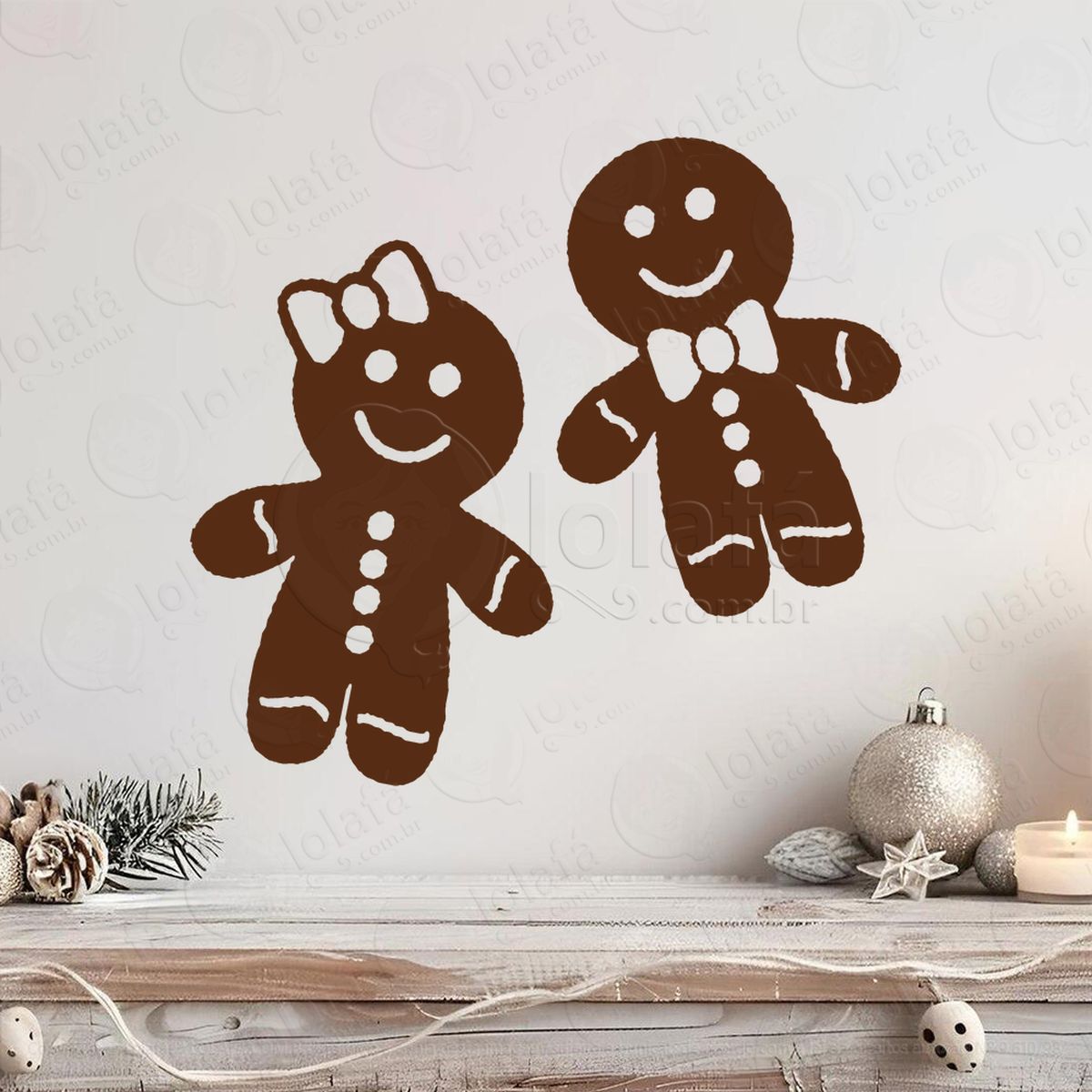 biscoitos de gengibre adesivos de natal mod:655