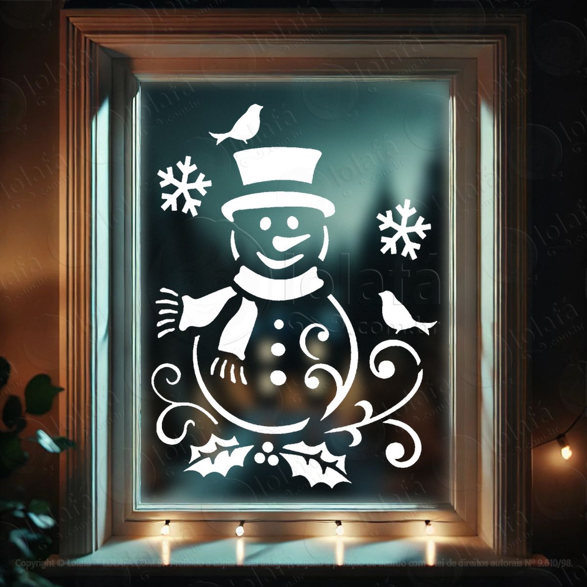 boneco de neve adesivos de natal mod:657