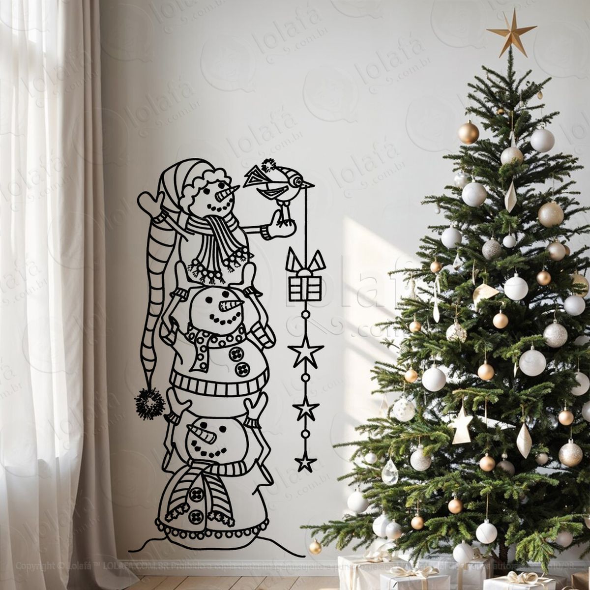 bonecos de neve adesivos de natal mod:676