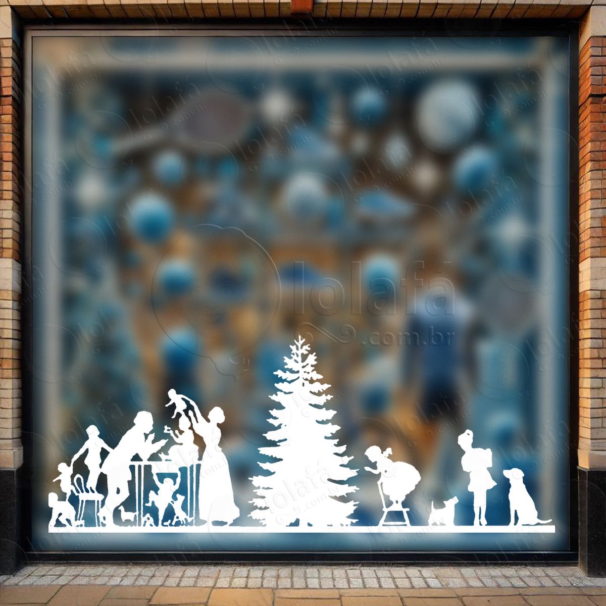 cenário família decorando Árvore adesivos de natal mod:680