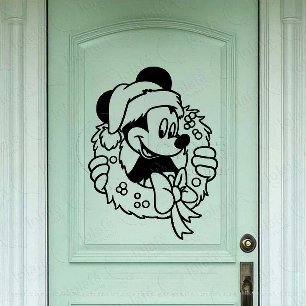 guirlanda com mickey adesivos de natal mod:715