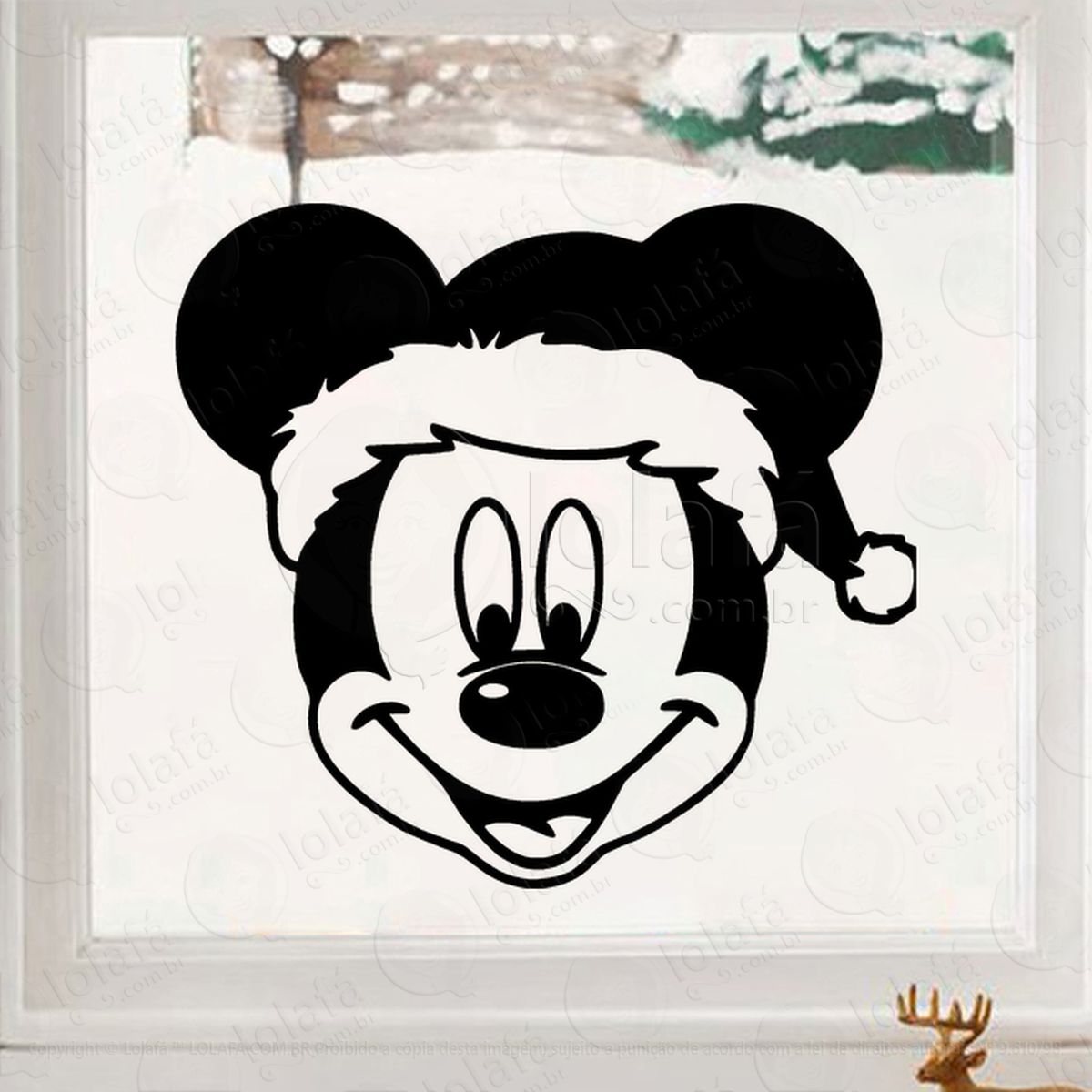 mickey com gorro de natal adesivos de natal mod:716