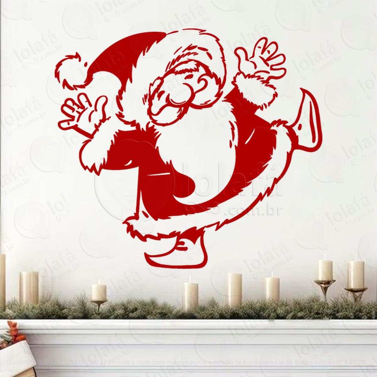 papai noel adesivos de natal mod:733