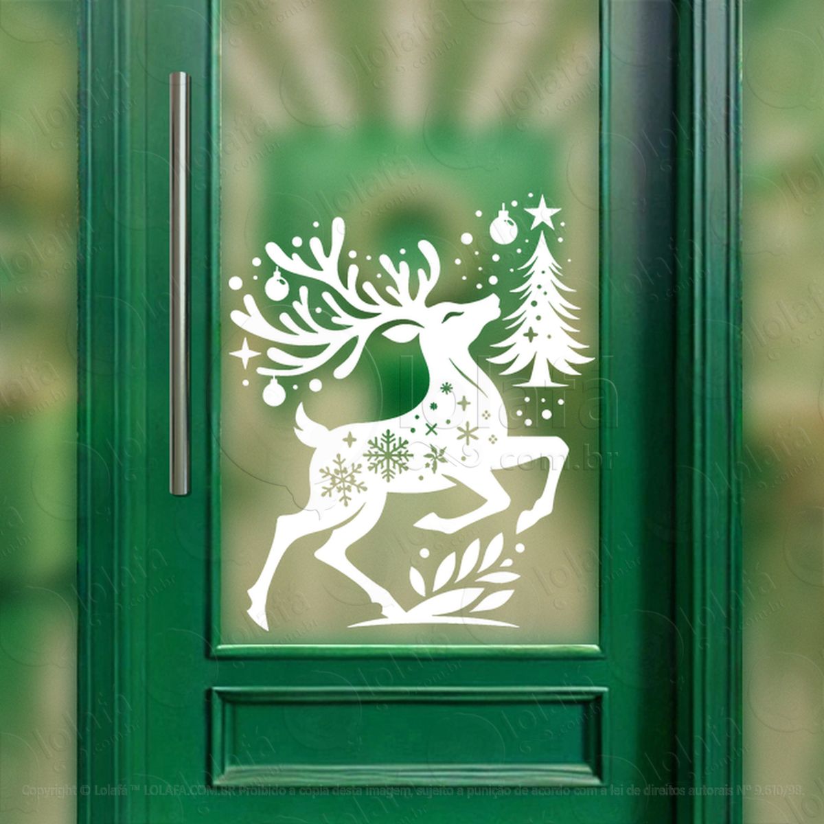 rena do natal adesivos de natal mod:792