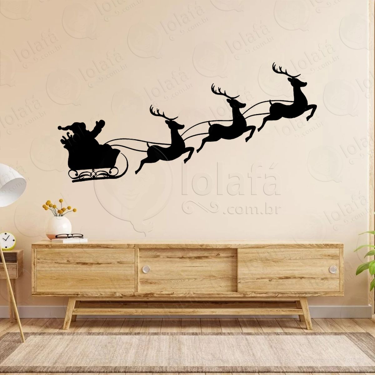 trenó do papai noel adesivos de natal mod:831