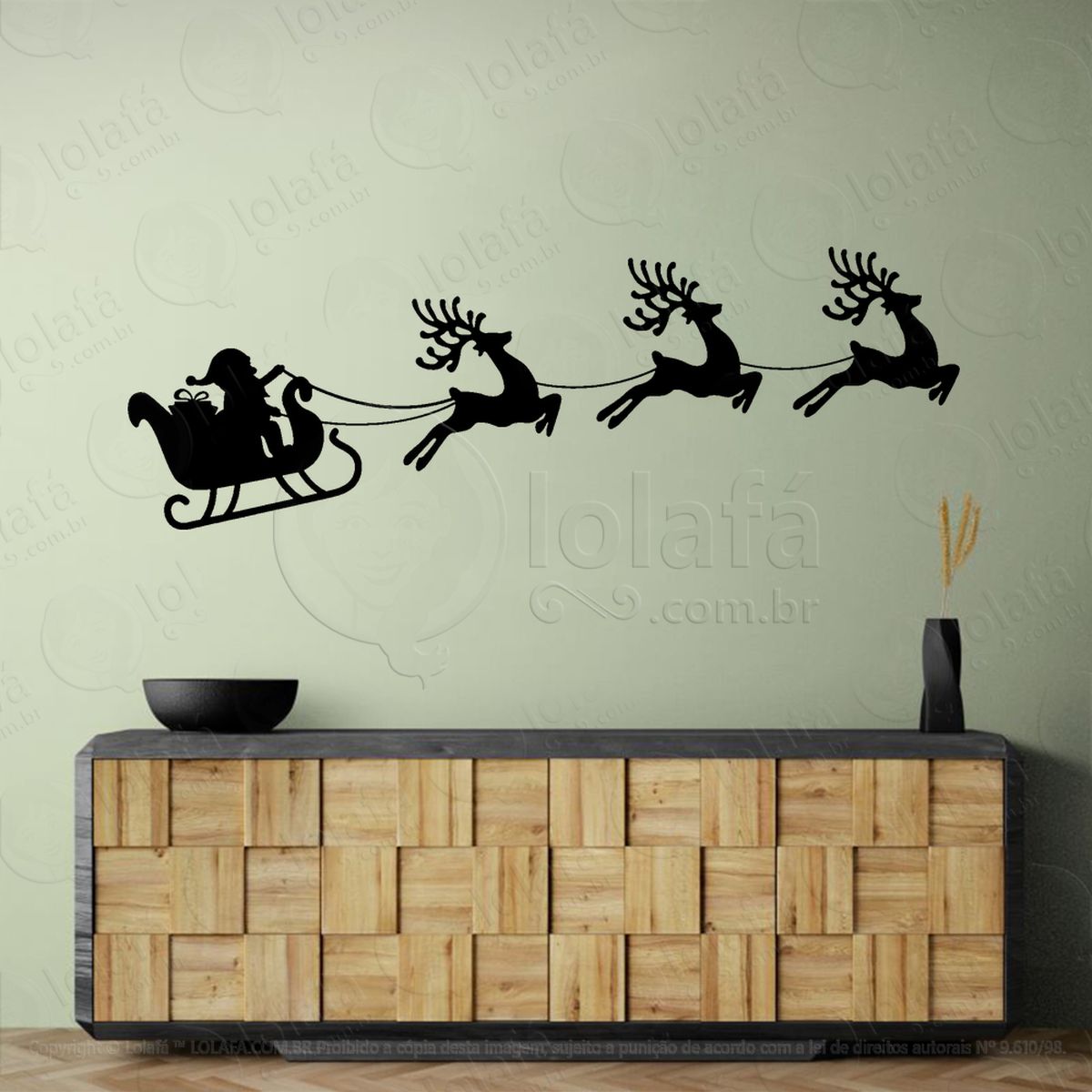trenó do papai noel adesivos de natal mod:844