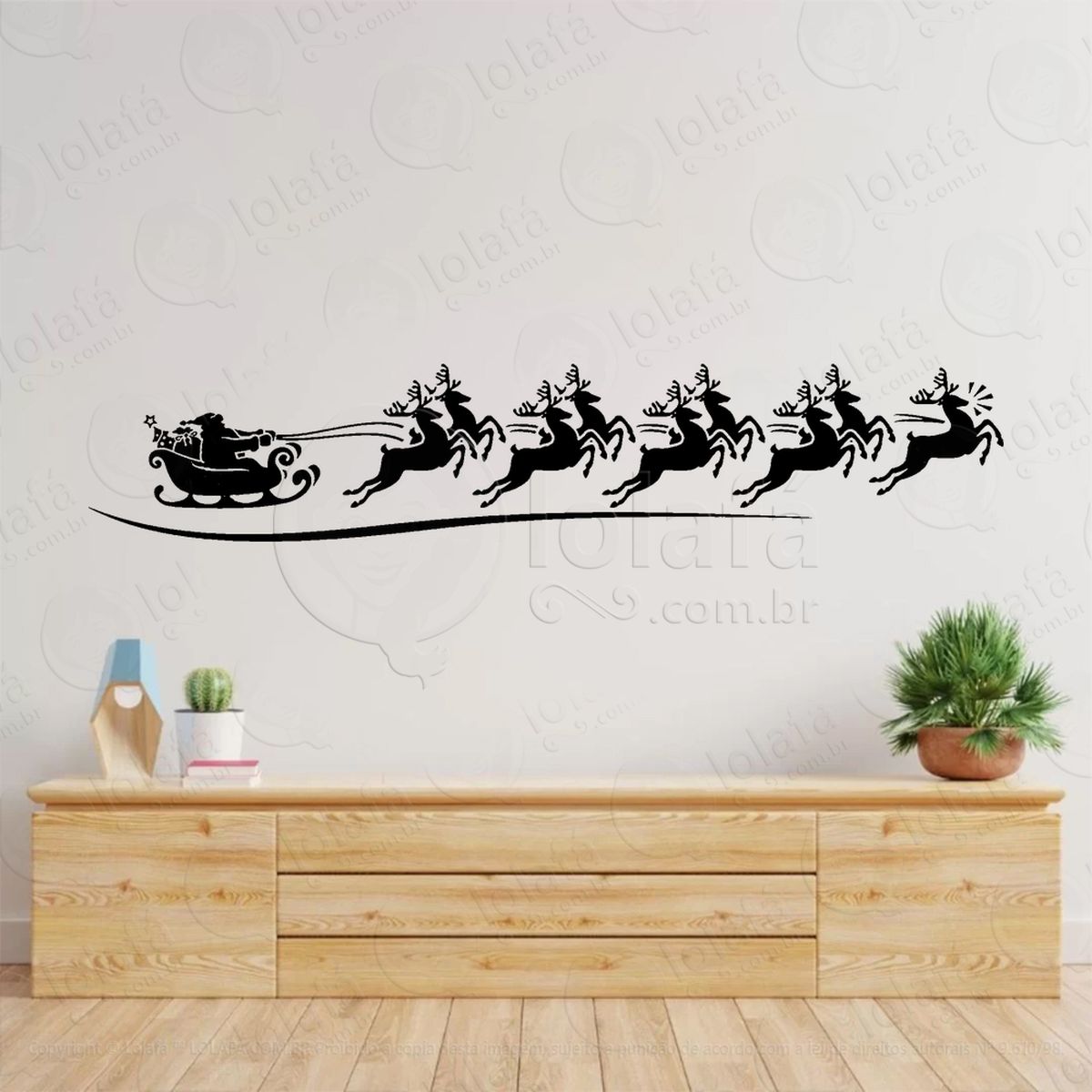 trenó do papai noel adesivos de natal mod:846