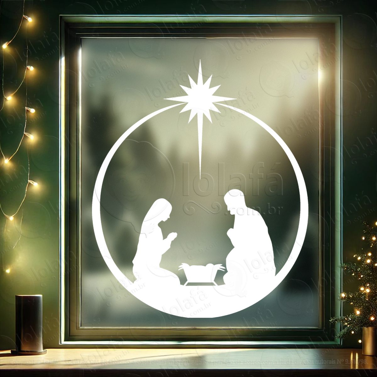 presépio noite sagrada adesivos de natal mod:856