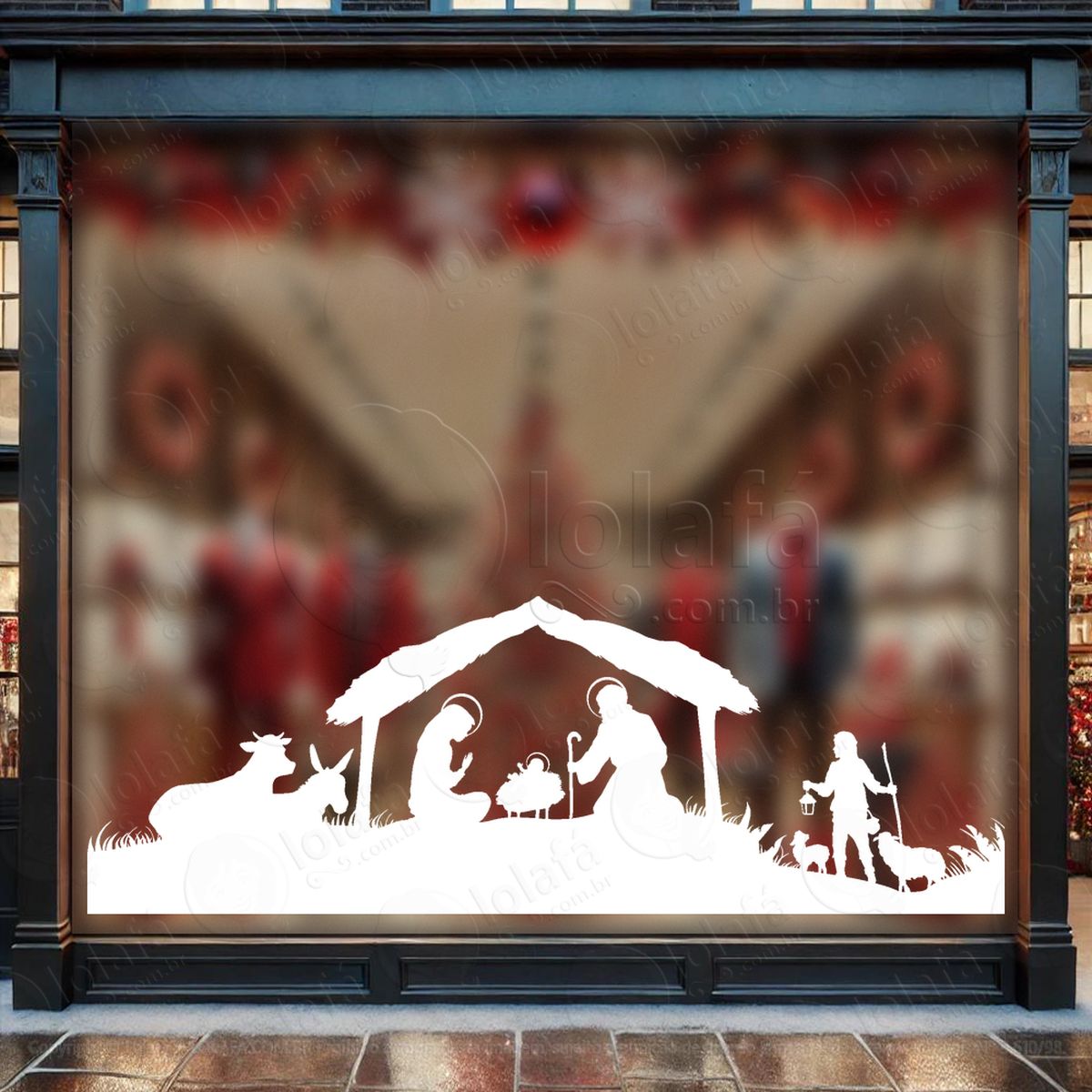 presépio noite sagrada adesivos de natal mod:889