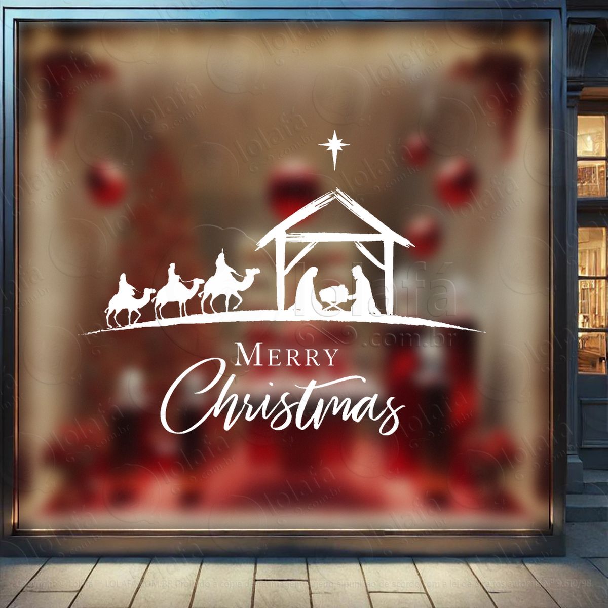 presépio noite sagrada adesivos de natal mod:891