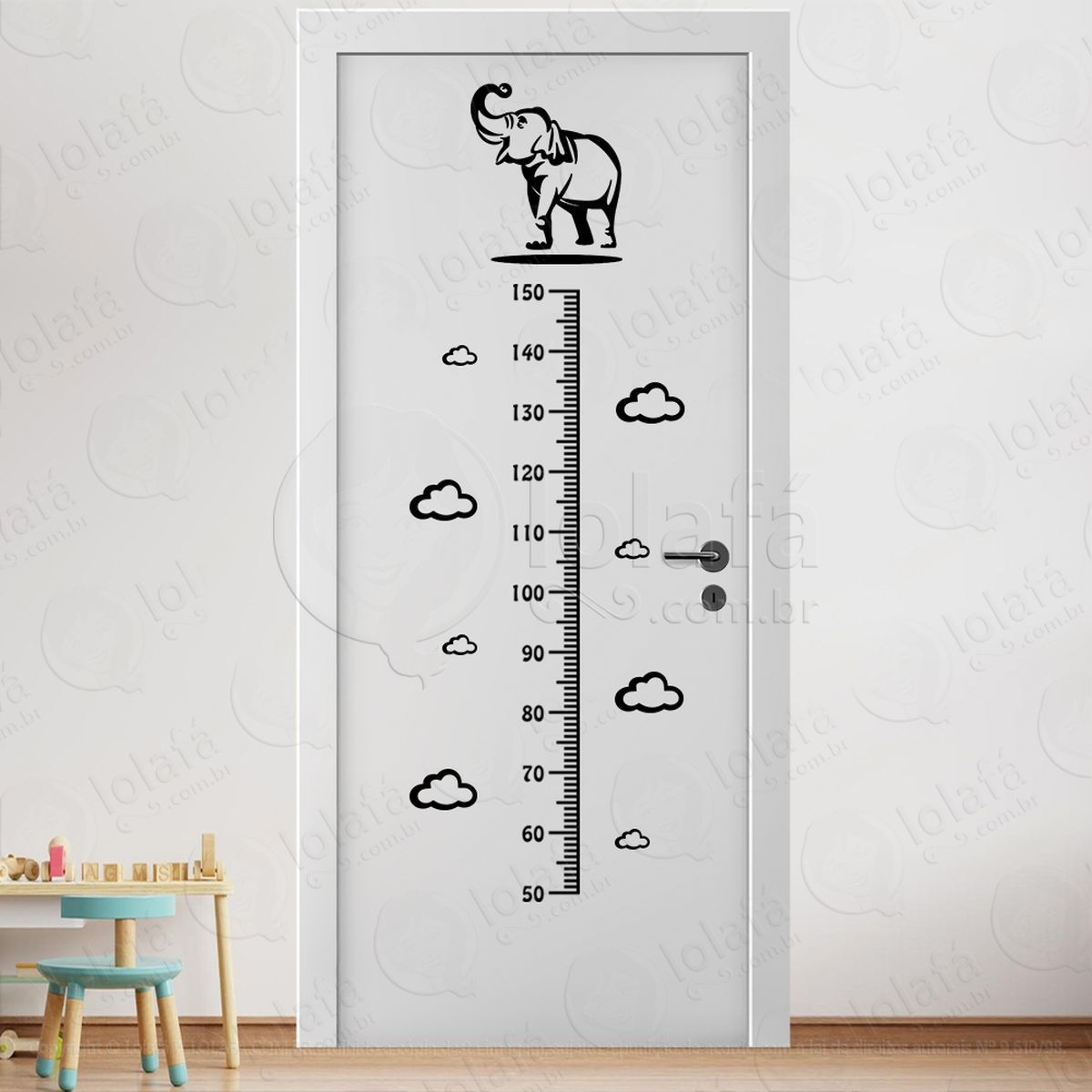 elefante e nuvens régua de crescimento mod:39