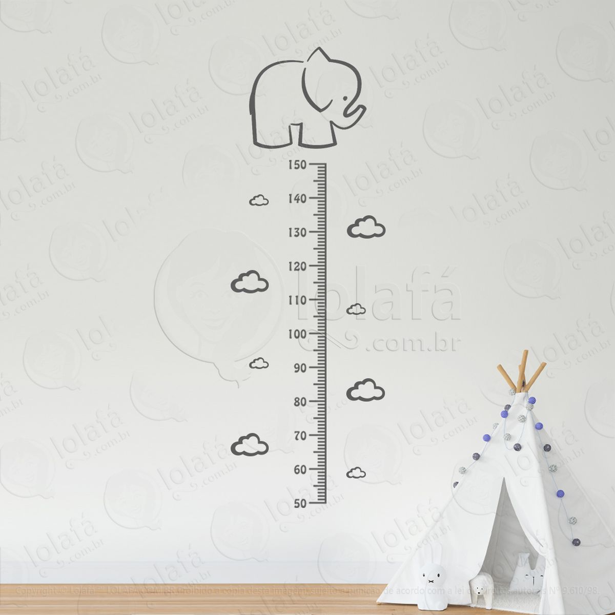 elefante e nuvens régua de crescimento mod:40