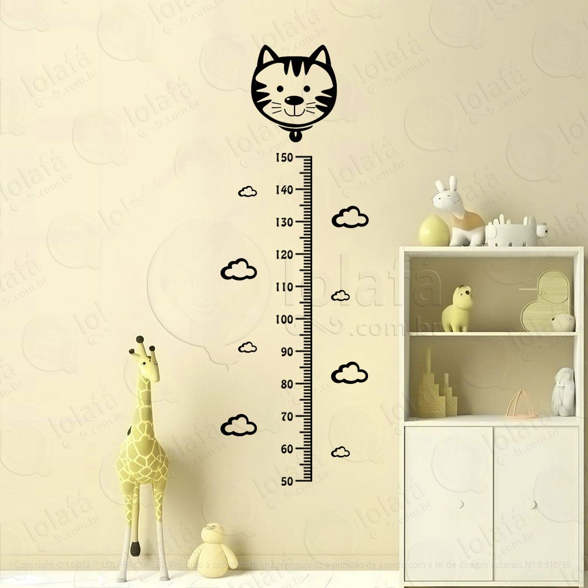 gato e nuvens régua de crescimento mod:46