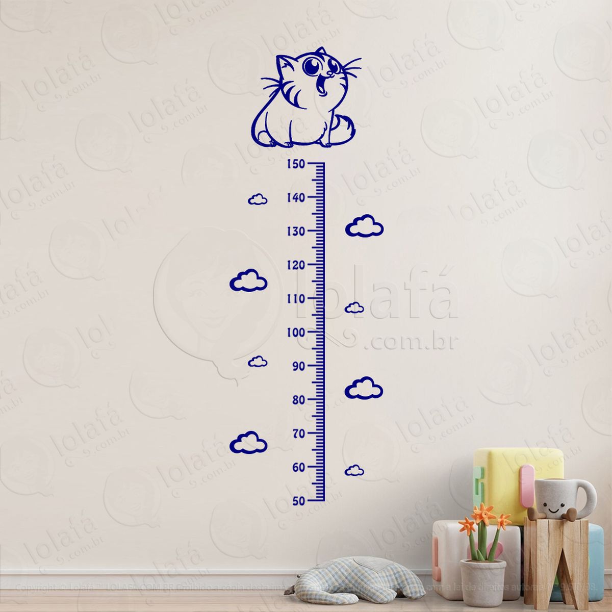 gato e nuvens régua de crescimento mod:50