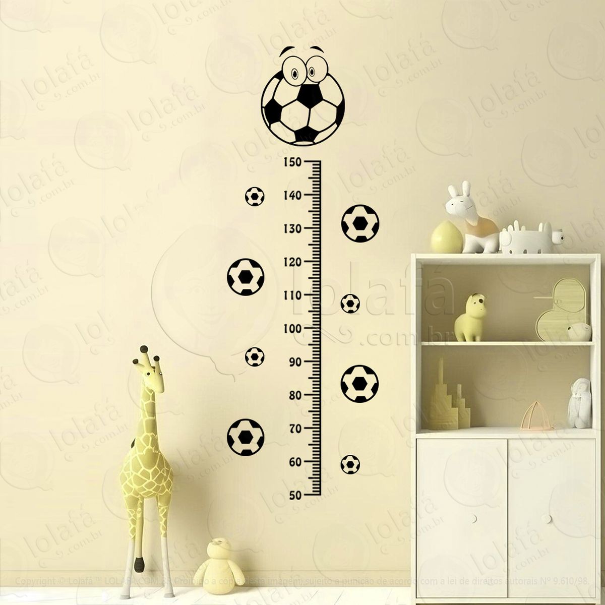 futebol e bolas de futebol régua de crescimento mod:193