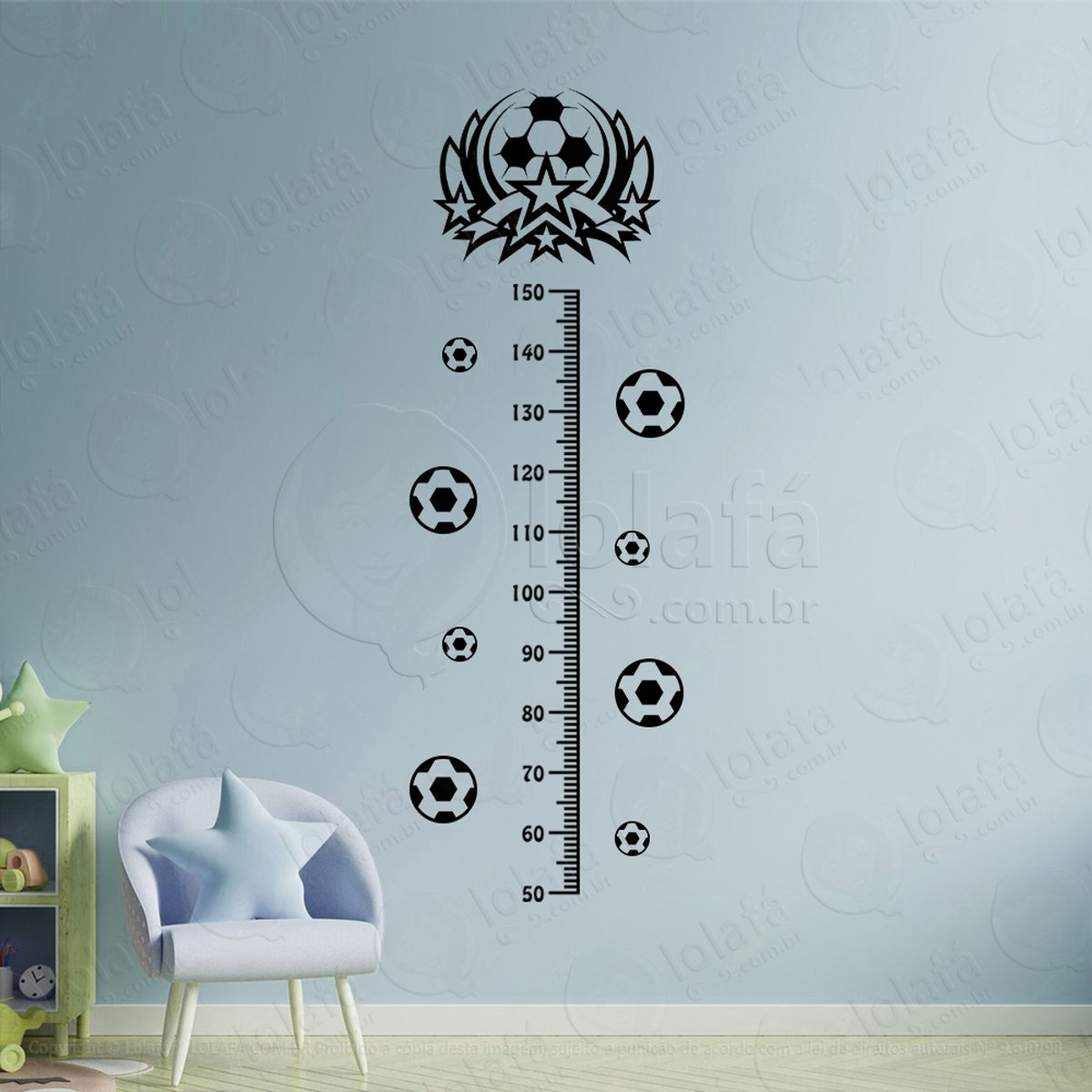 futebol e bolas de futebol régua de crescimento mod:194