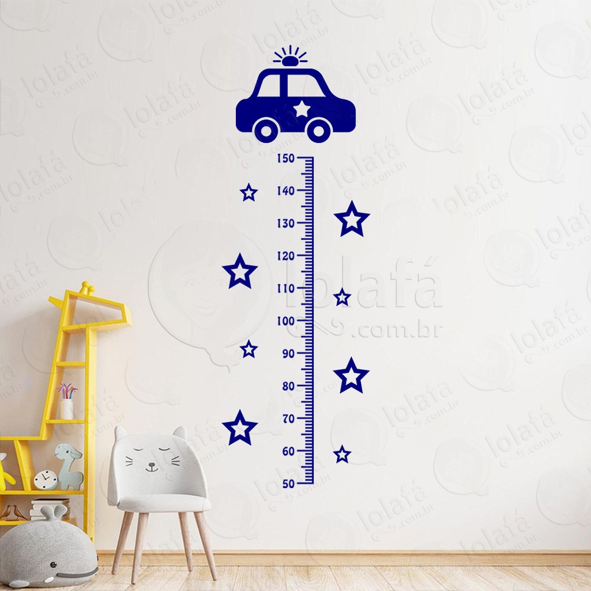 carro e estrelas régua de crescimento mod:311