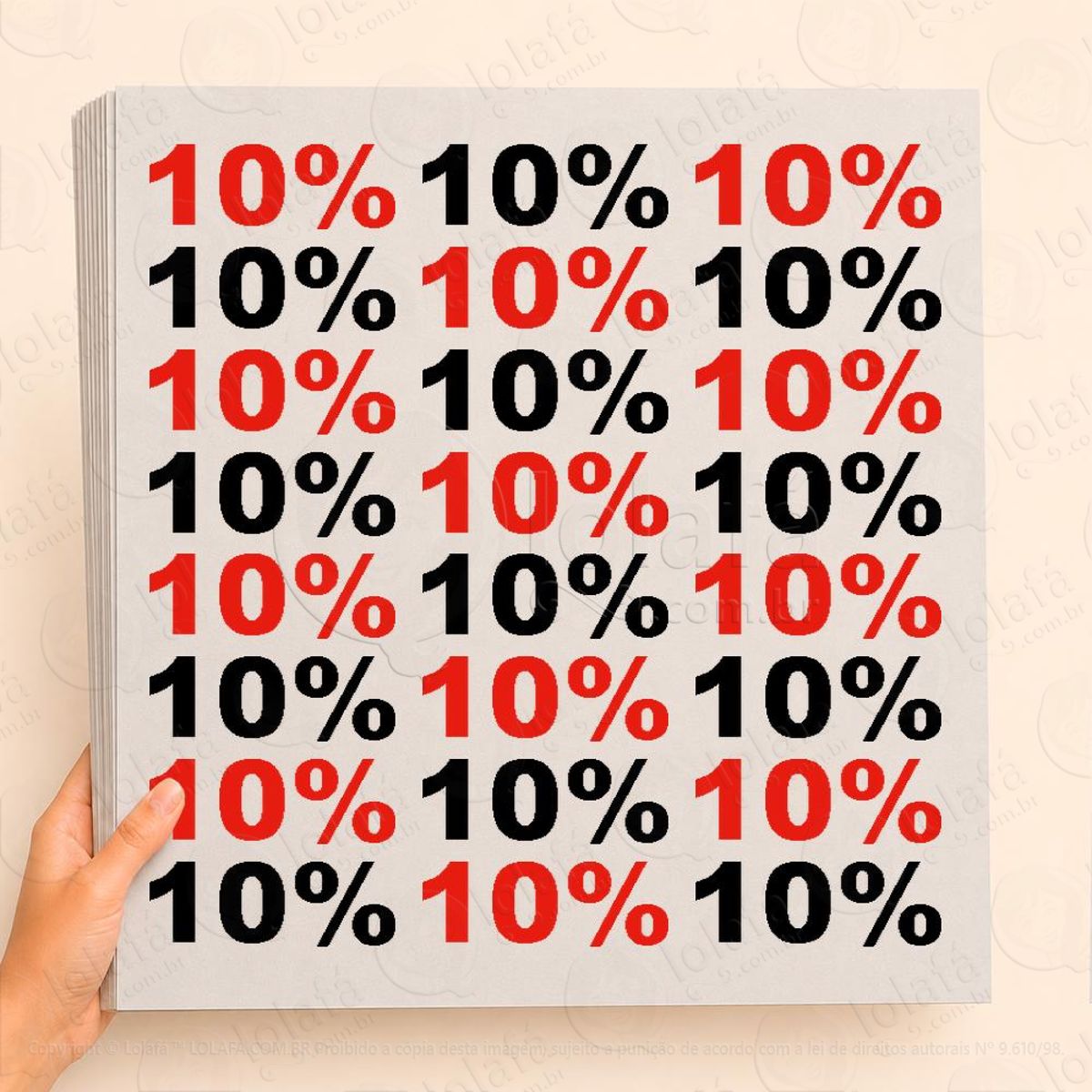 cartela de 10% adesivos black friday mod:1