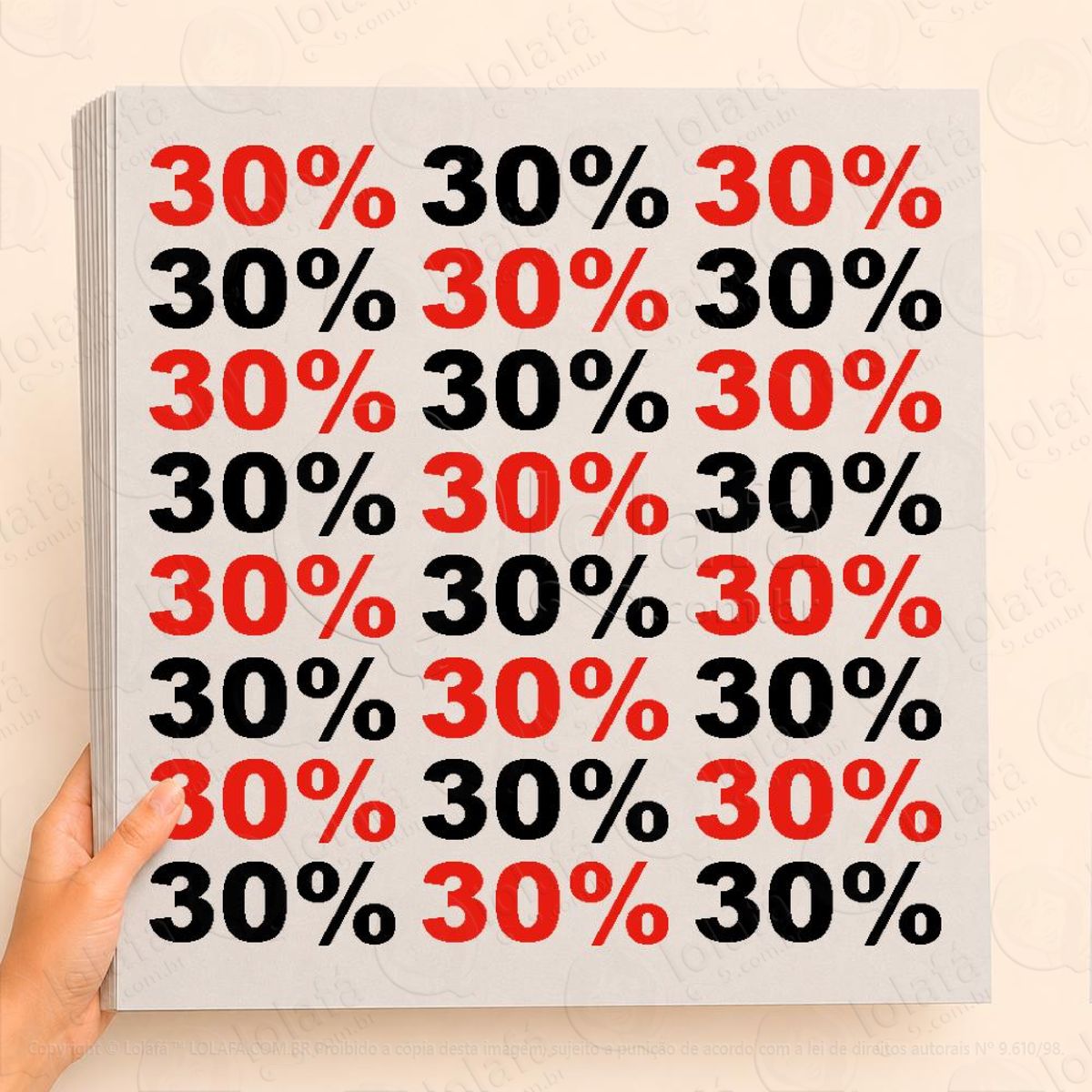 cartela de 30% adesivos black friday mod:3