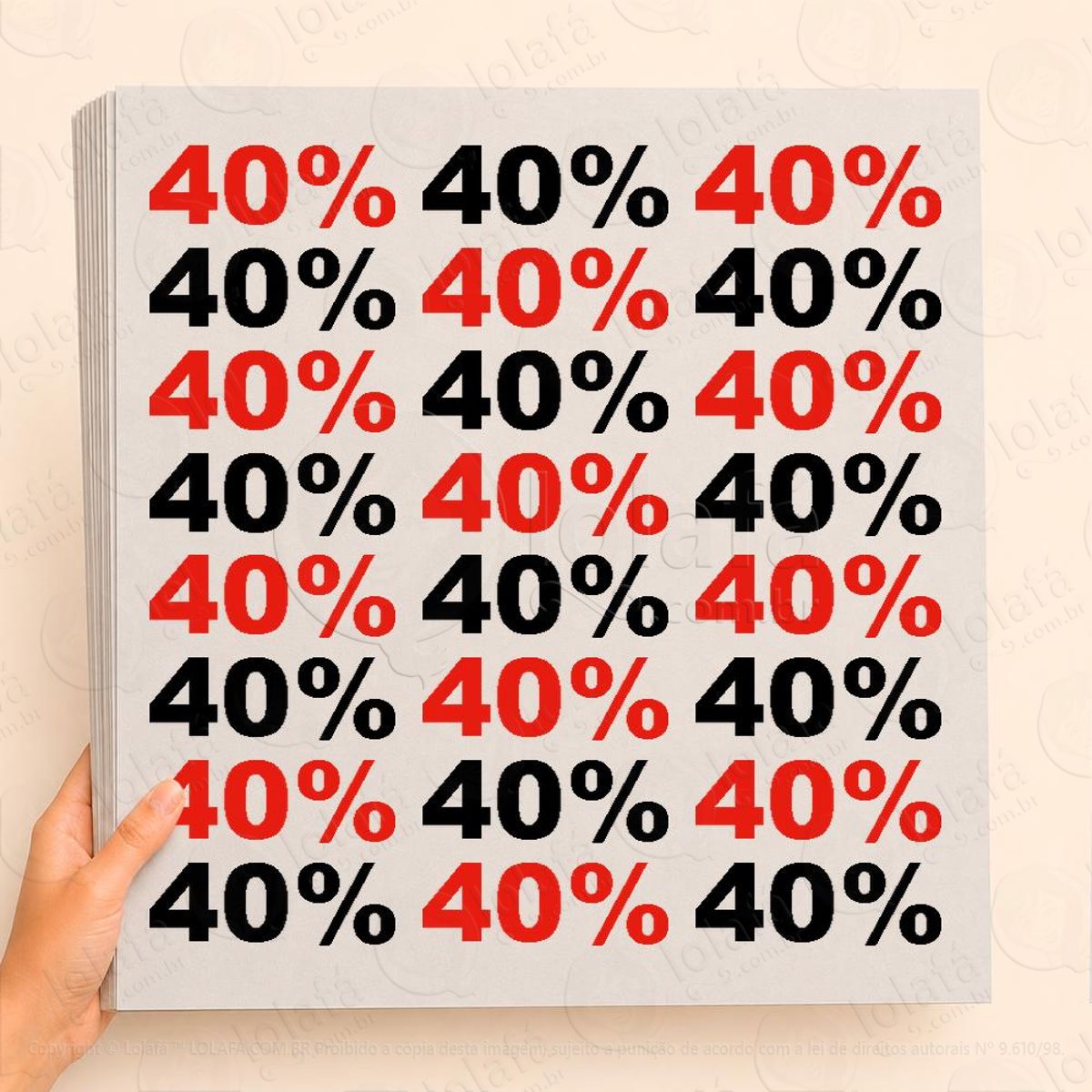 cartela de 40% adesivos black friday mod:4
