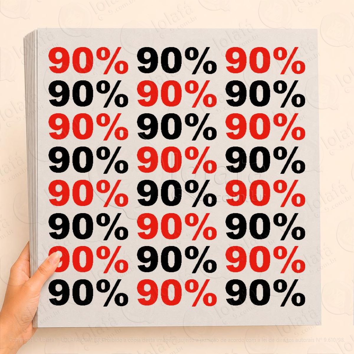 cartela de 90% adesivos black friday mod:9
