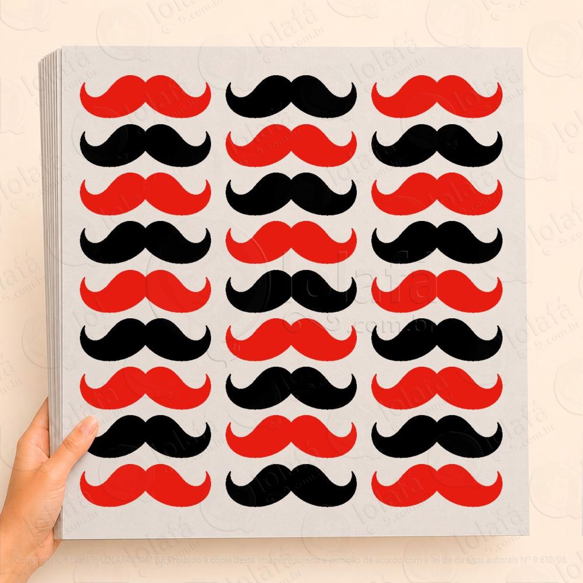 cartela de bigodes adesivos black friday mod:11
