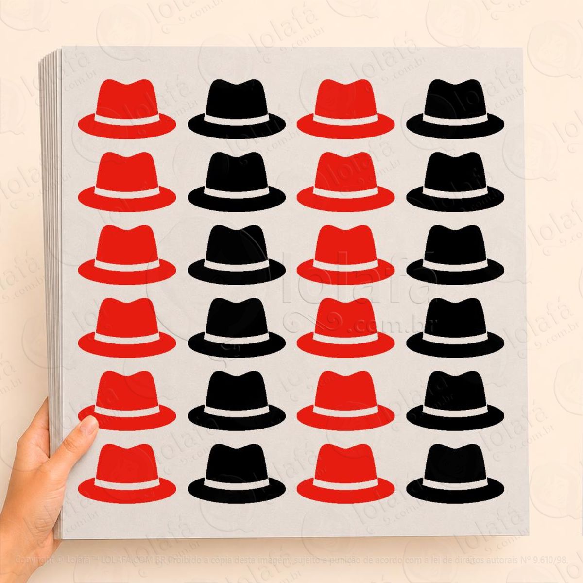 Cartela de Chapéus Adesivos Black Friday Mod:14