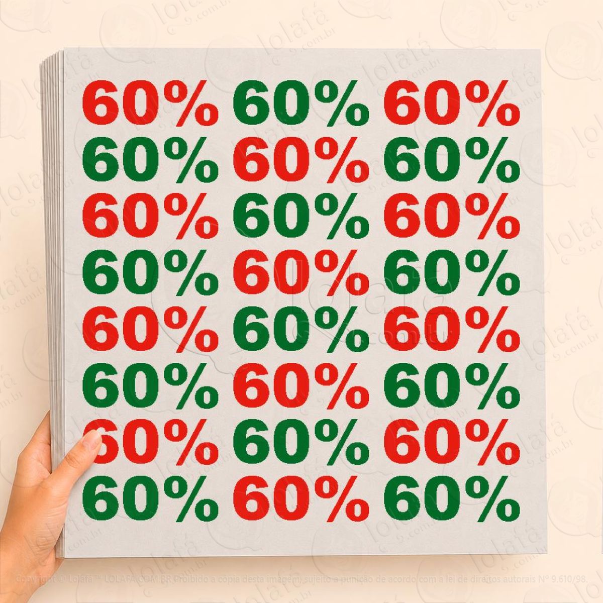 cartela de 60% adesivos de natal mod:6