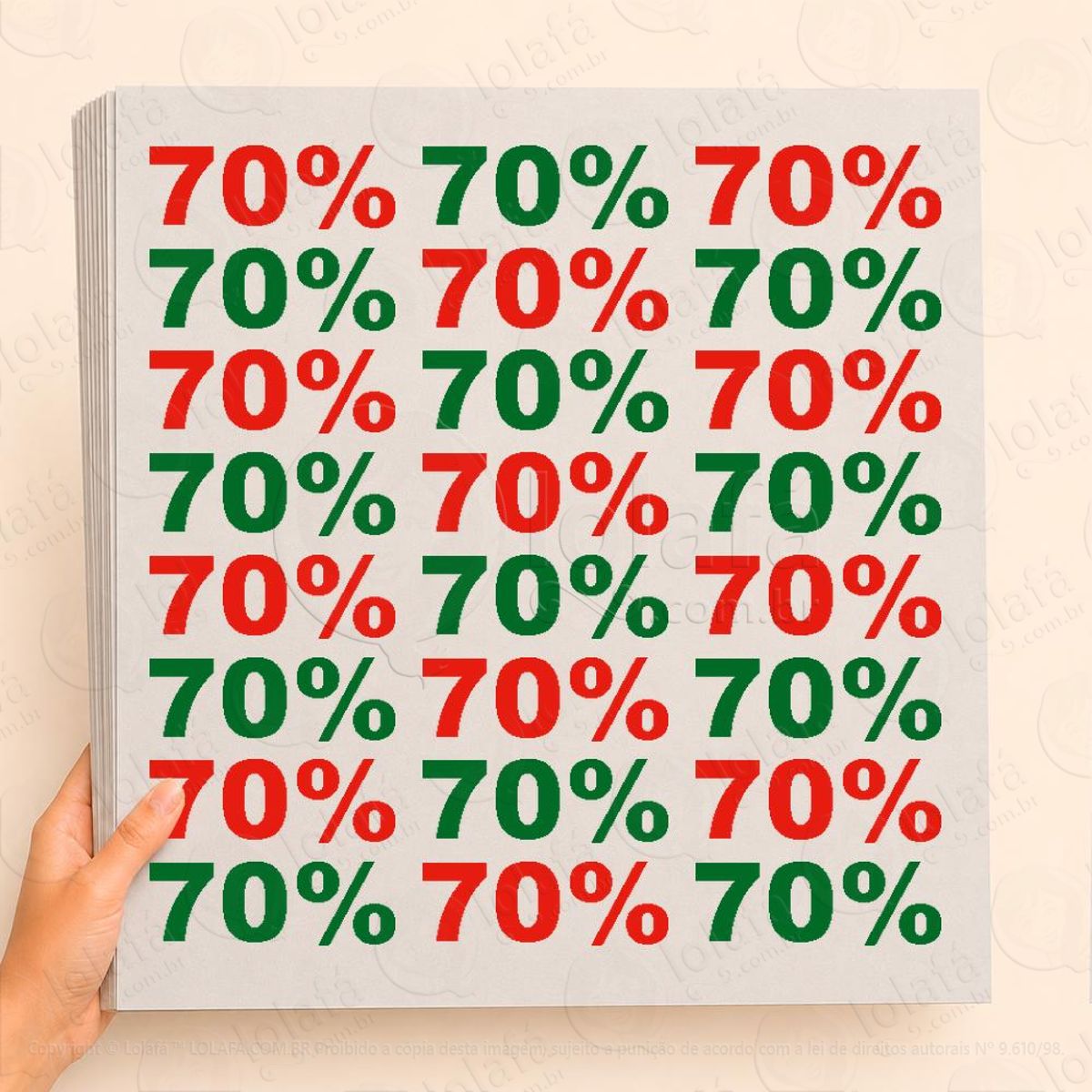 cartela de 70% adesivos de natal mod:7