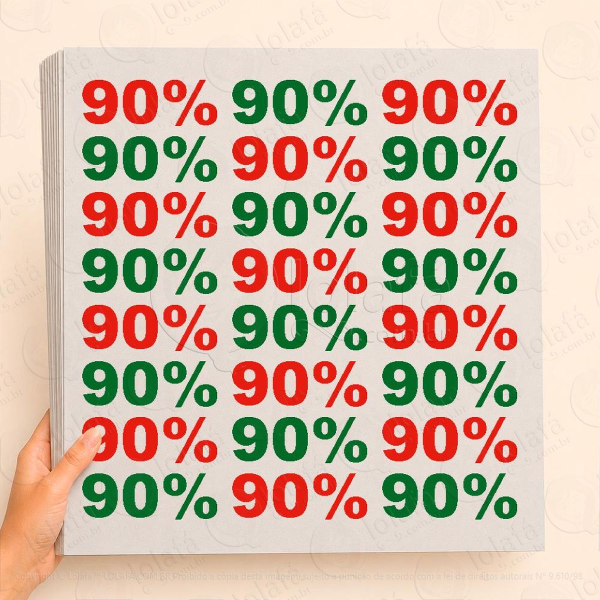 cartela de 90% adesivos de natal mod:9
