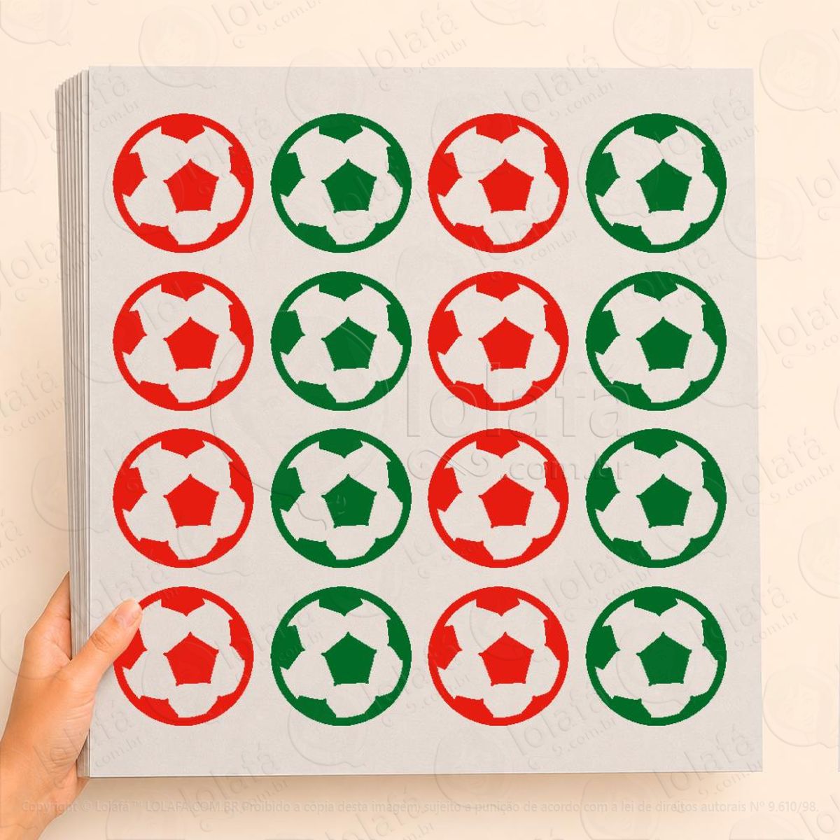 cartela de bolas adesivos de natal mod:12
