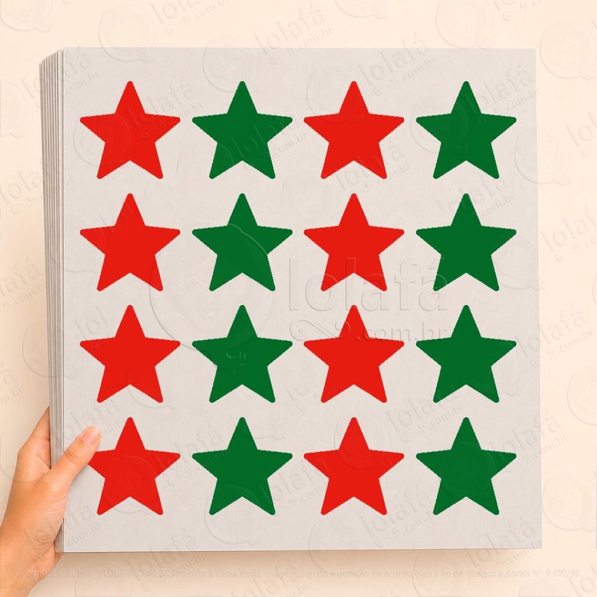 cartela de estrelas adesivos de natal mod:26