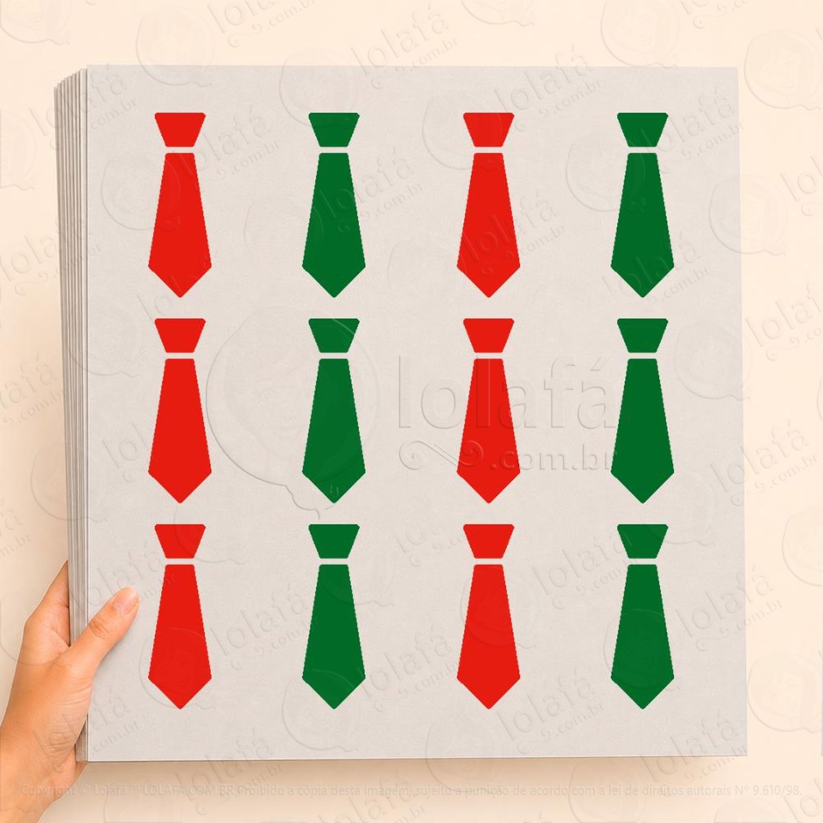 cartela de gravatas adesivos de natal mod:28