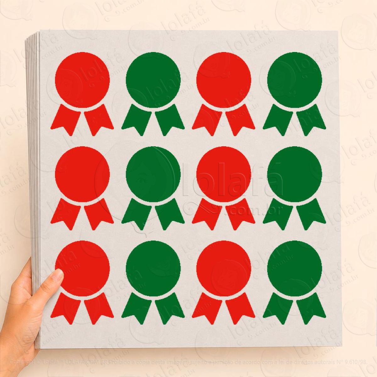 cartela de medalhas adesivos de natal mod:30