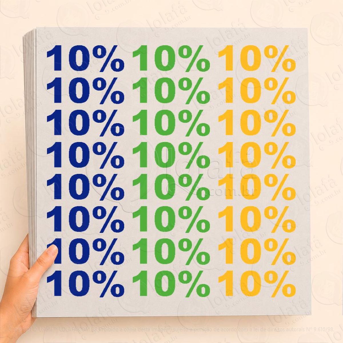 cartela de 10% adesivos para vitrine copa mod:1