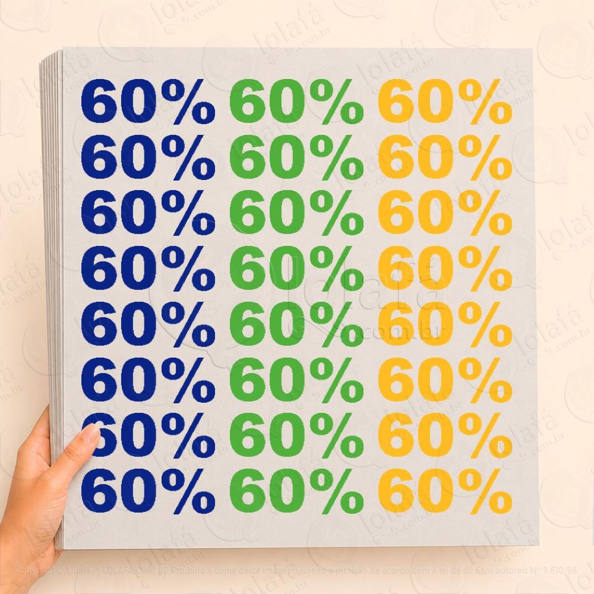 cartela de 60% adesivos para vitrine copa mod:6