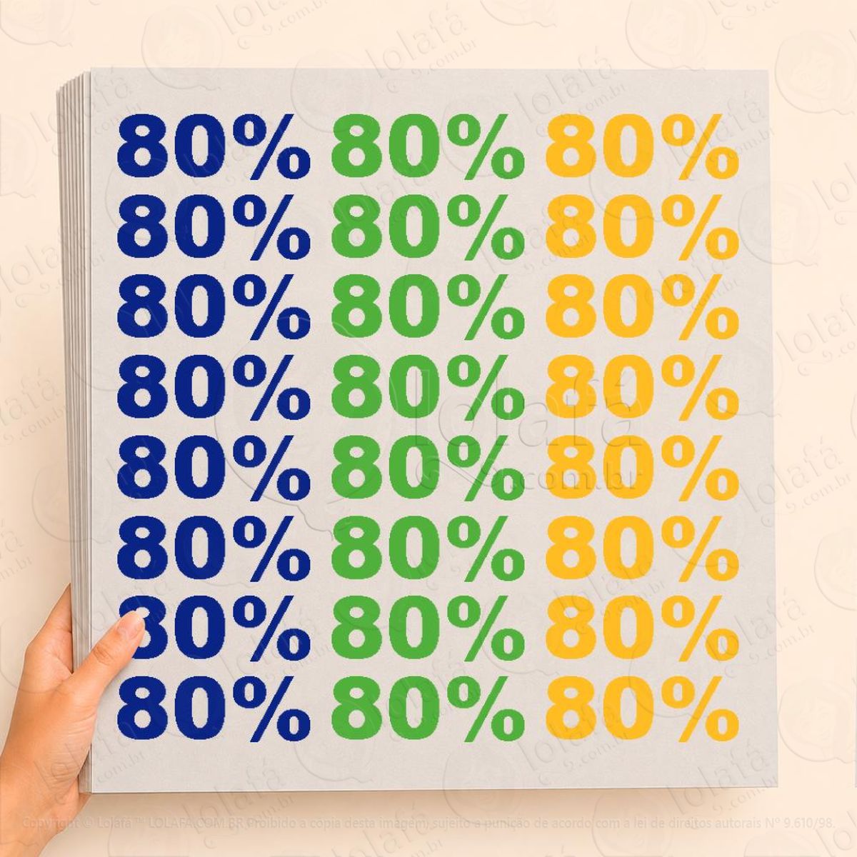 cartela de 80% adesivos para vitrine copa mod:8