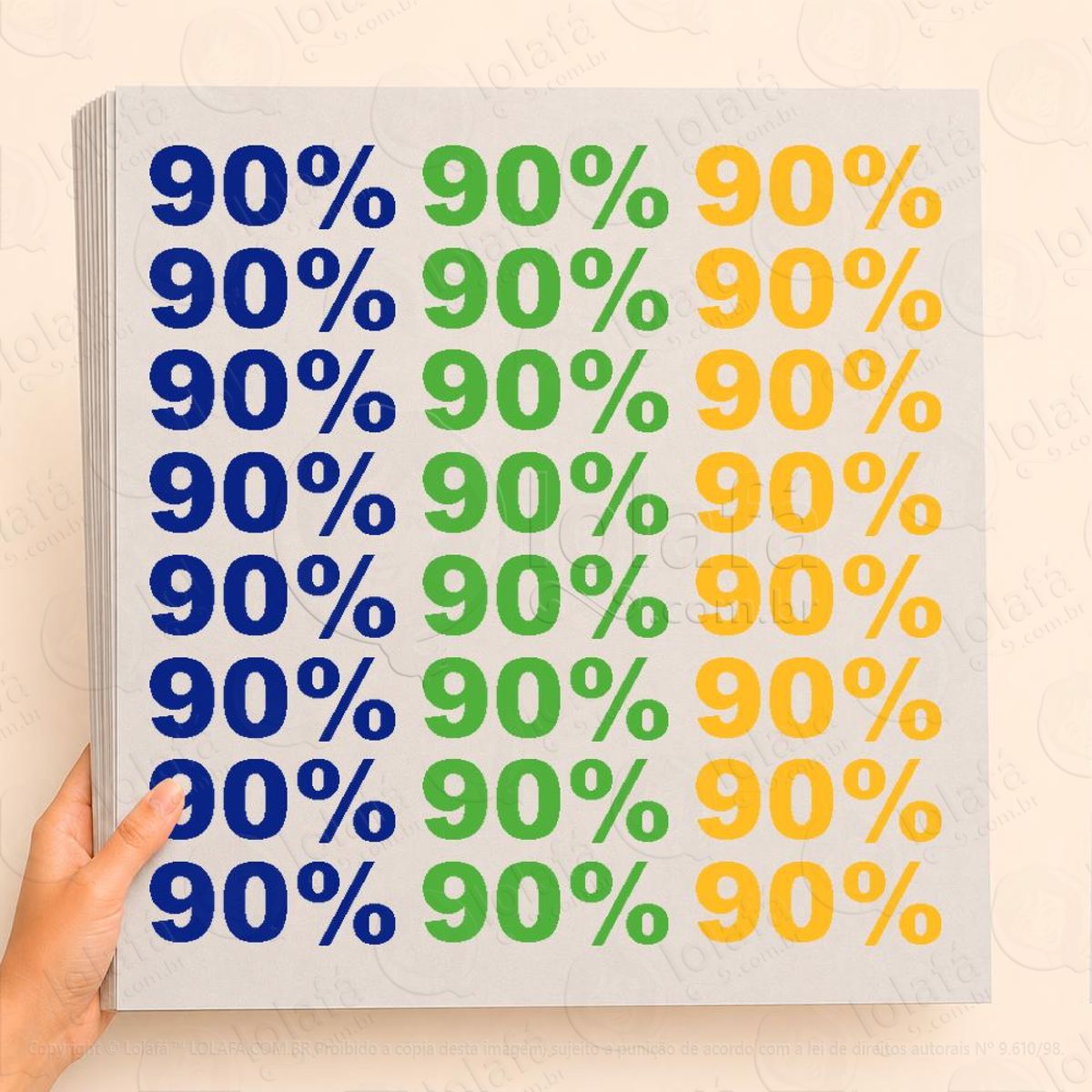 cartela de 90% adesivos para vitrine copa mod:9