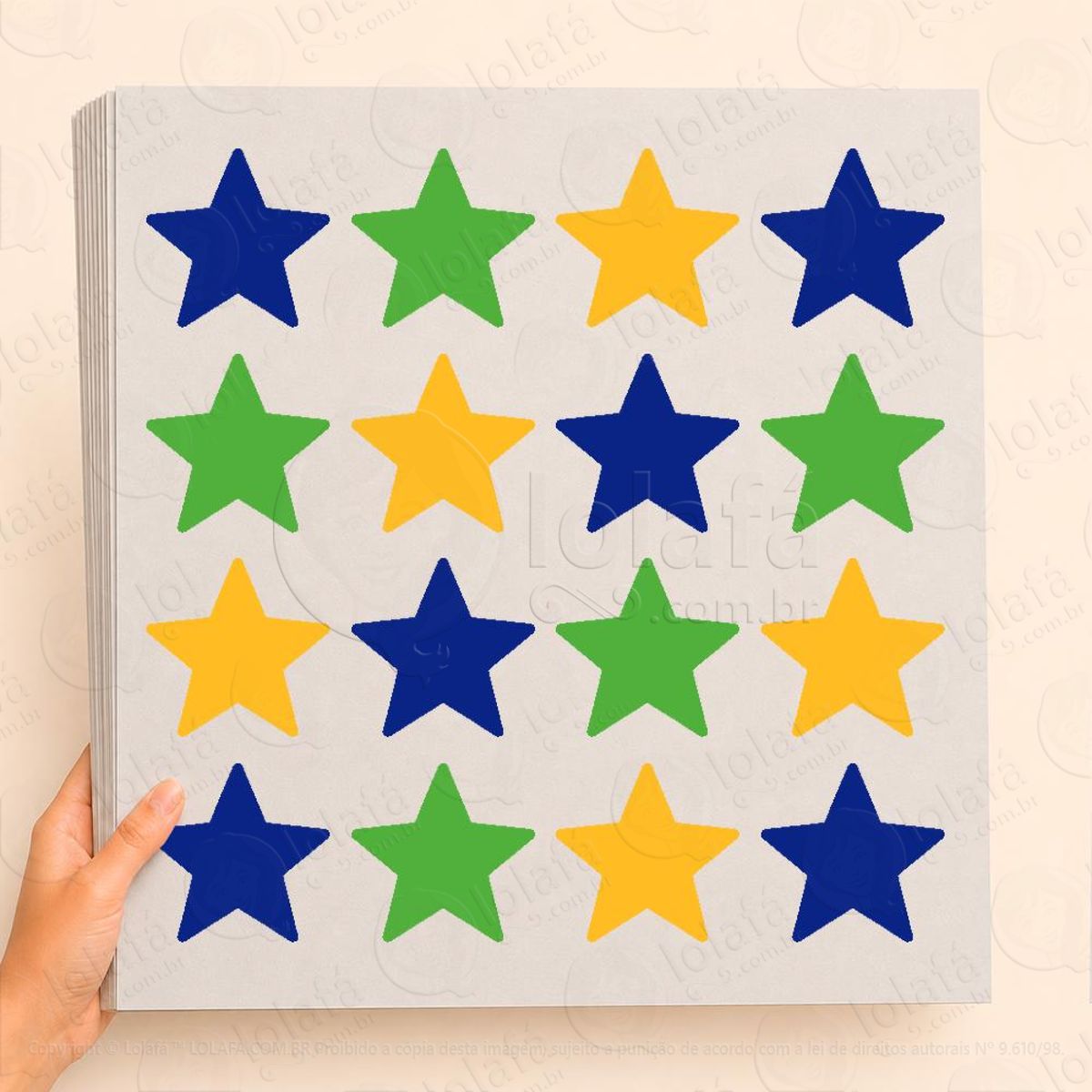 cartela de estrelas adesivos para vitrine copa mod:26