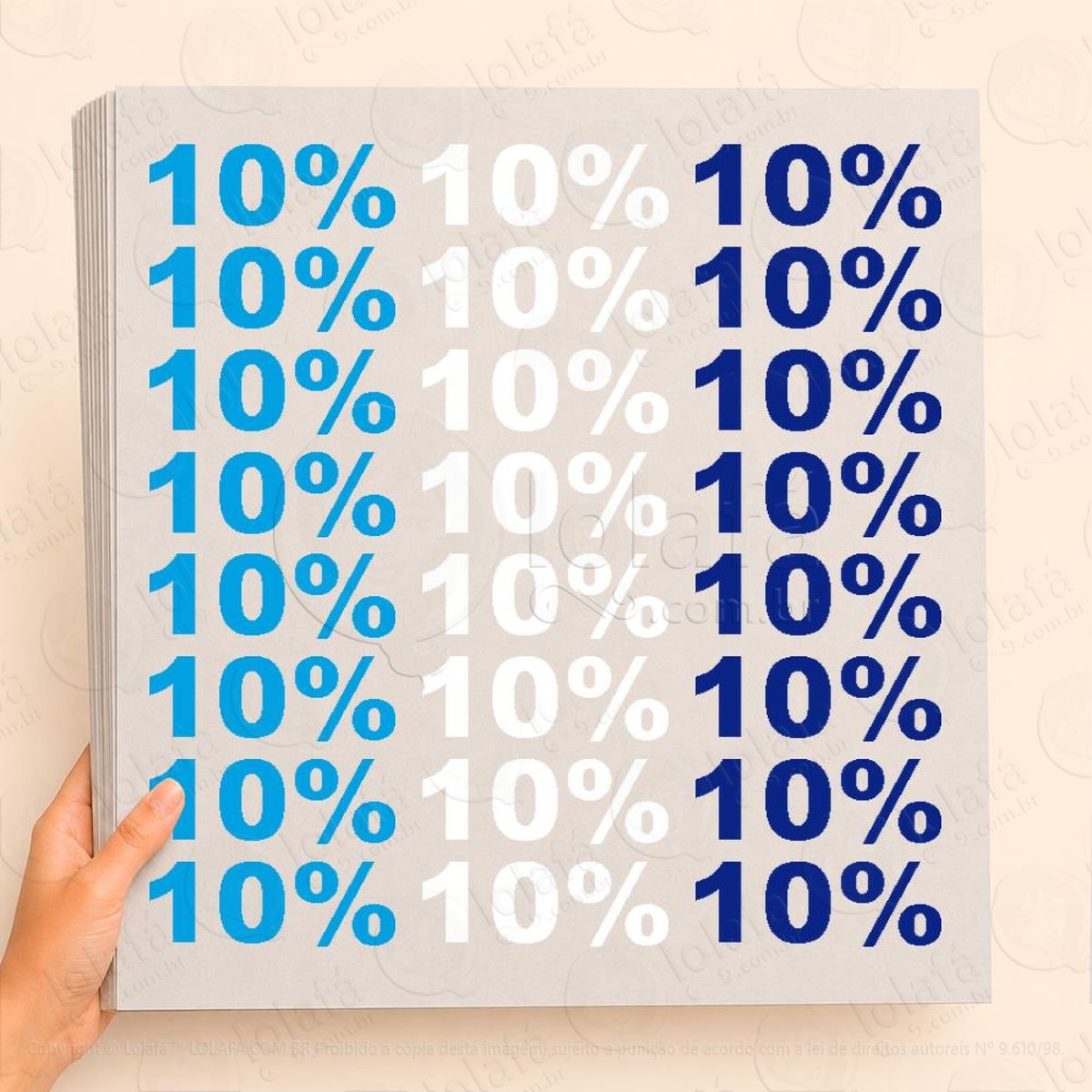 cartela de 10% adesivos para vitrine dia dos pais mod:1